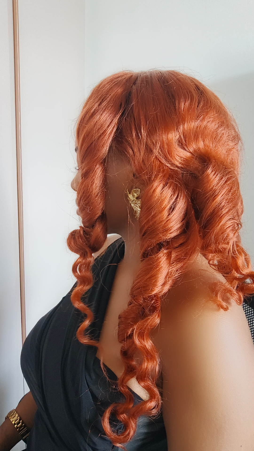 Ginger luxury wig side profile